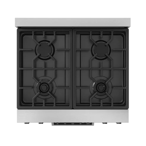 Gordon Ramsay by THOR Kitchen 30" 4.55 cu. ft. Professional Natural Gas Range with Tilt Panel Touch Control and Self-Clean in Stainless Steel with Black Accents