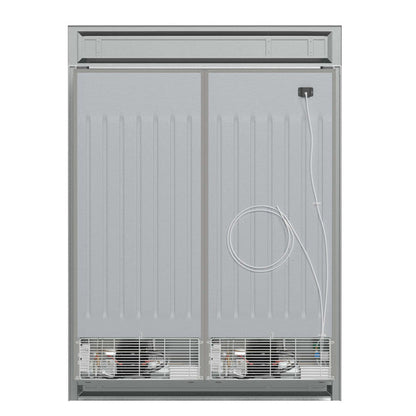 Forno Fortezza 60 Inch Convertible Refrigerator/Freezer with Modern Trim Kit, Stainless Steel, Total No Frost, with Automatic Ice Maker (FFFFD1738-60MG)