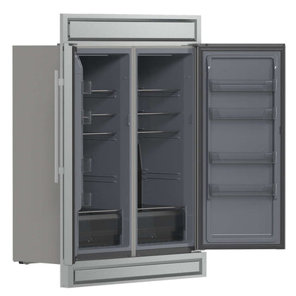 Forno Fortezza 60 Inch Convertible Refrigerator/Freezer with Modern Trim Kit, Stainless Steel, Total No Frost, with Automatic Ice Maker (FFFFD1738-60MG)