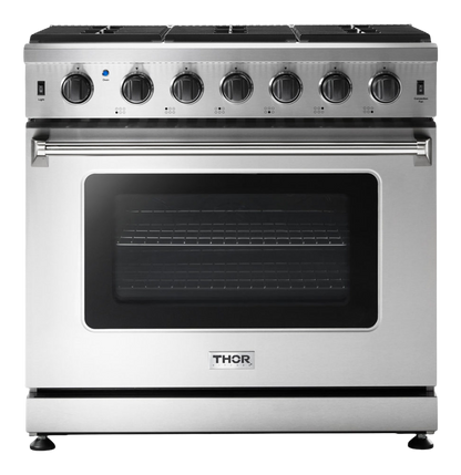 THOR Kitchen 36 Inch Gas Range Model (LRG3601U)