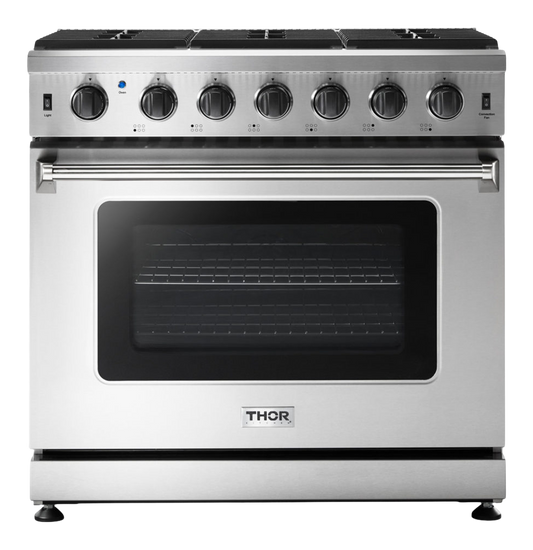 THOR Kitchen 36 Inch Gas Range Model (LRG3601U)