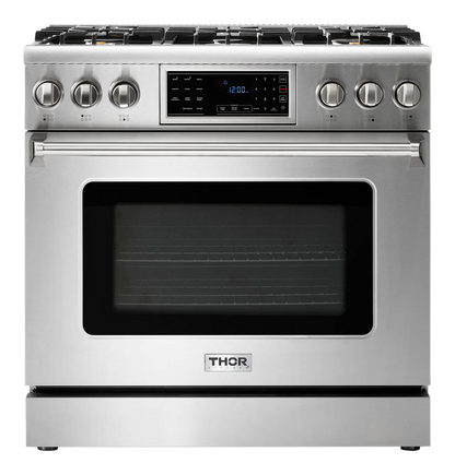 THOR Kitchen 36 Inch Tilt Panel Gas Range Professional Model (TRG3601)