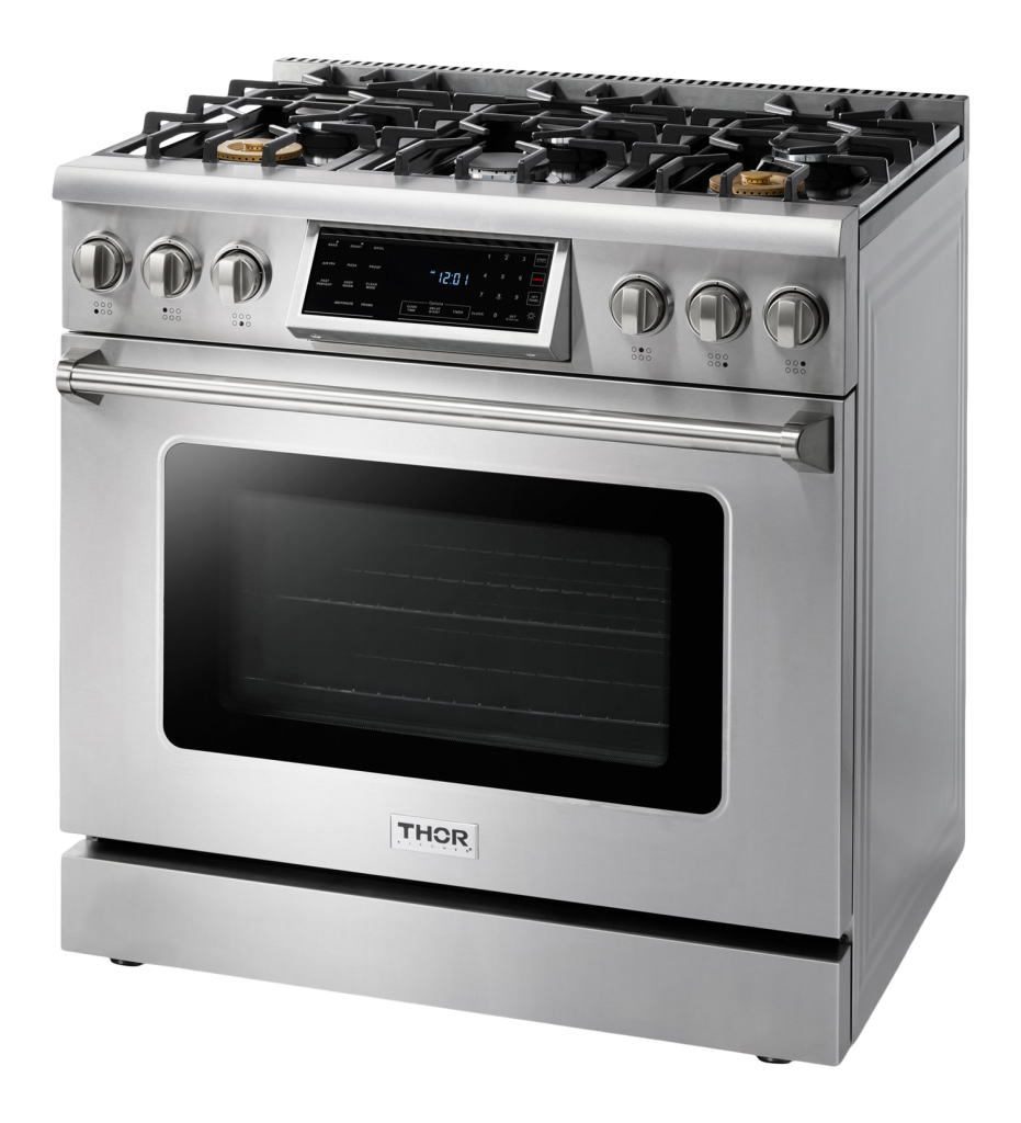 THOR Kitchen 36 Inch Tilt Panel Gas Range Professional Model (TRG3601)