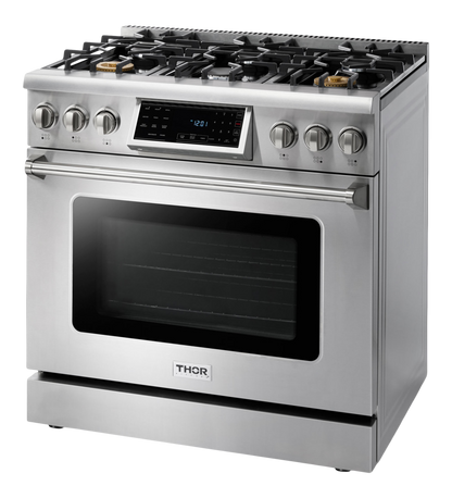 THOR Kitchen 36 Inch Tilt Panel Gas Range Professional Model (TRG3601)