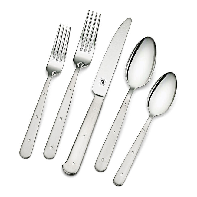 ZWilling Porterhouse 45-pc, 18/10 Stainless Steel, Flatware Set, Silver