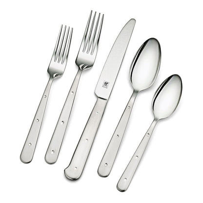 ZWilling Porterhouse 45-pc, 18/10 Stainless Steel, Flatware Set, Silver