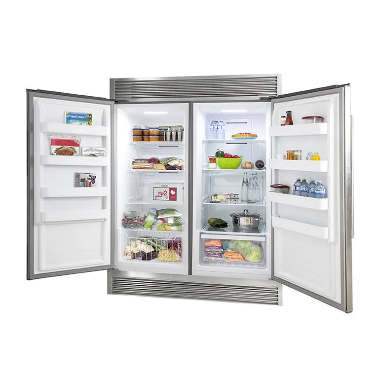 Forno Appliance Package - 48" Gas Range, Range Hood, 60" Refrigerator, Dishwasher