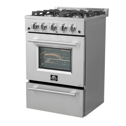 Forno Breno 24″ Freestanding Gas Range (FFSGS6272-24)