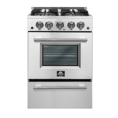 Forno Breno 24″ Freestanding Gas Range (FFSGS6272-24)