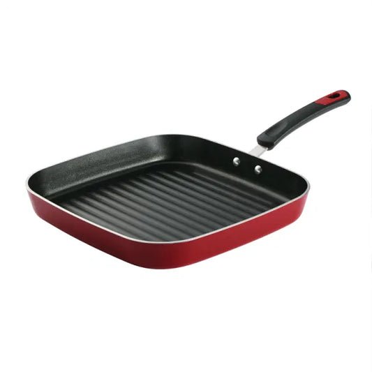 Tramontina EveryDay 11-in Aluminum Nonstick Square Grill Pan Red